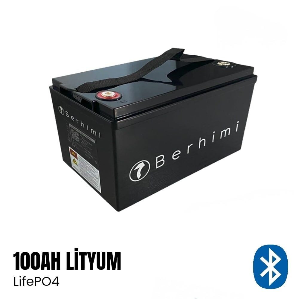 BERHİMİ LİTYUM AKÜ 100 12.8V AMPER bluetooth,lu