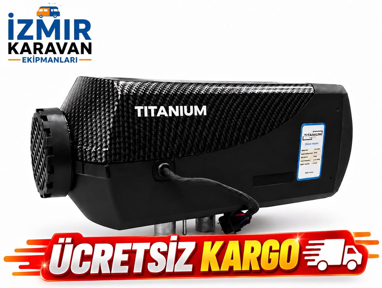 TİTANİUM Webasto Muadili SABİT  Dizel Isıtıcı 12V 24V 5kW - ÜCRETSİZ KARGO