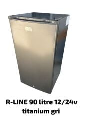 R-LİNE 90 lt karavan tekne yat buzdolabı 12/24v TİTANİUM GRİ