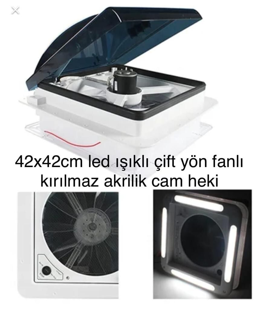 42x42 fanlı lendli tavan havalandırma heki