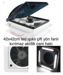 42x42 fanlı lendli tavan havalandırma heki