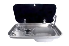 Cam Kapaklı Çiftli Gömme Ocaklı Evye – FSM 3453