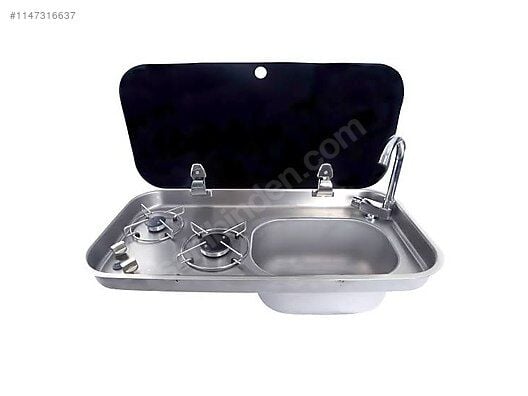 Cam Kapaklı Çiftli Gömme Ocaklı Evye – FSM 3453