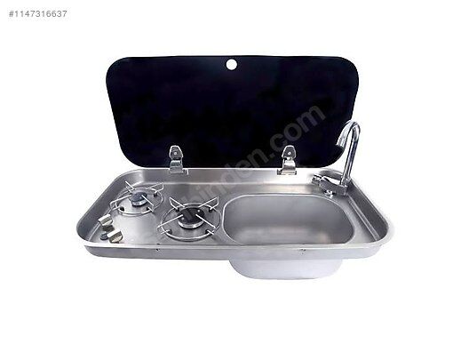 Cam Kapaklı Çiftli Gömme Ocaklı Evye – FSM 3453