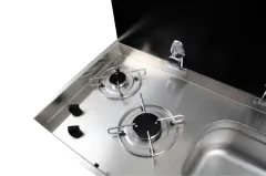 Cam Kapaklı İkili Gömme Ocaklı Evye – FSM 3455