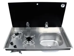 Cam Kapaklı İkili Gömme Ocaklı Evye – FSM 3455