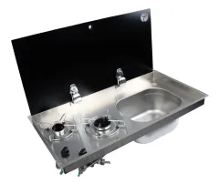 Cam Kapaklı İkili Gömme Ocaklı Evye – FSM 3455