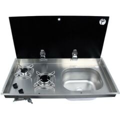 Cam Kapaklı İkili Gömme Ocaklı Evye – FSM 3455