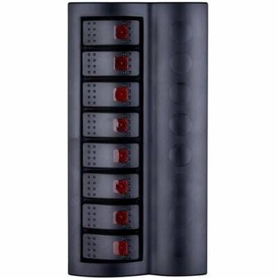 BFY Otomatik Sigortalı Ve Işıklı Switch Panel 8 li Siyah Butonlu