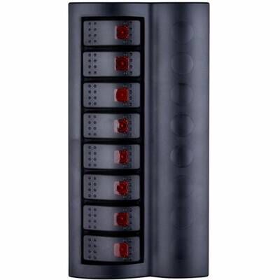 BFY Otomatik Sigortalı Ve Işıklı Switch Panel 8 li Siyah Butonlu