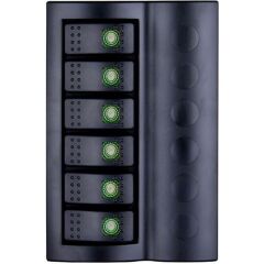 BFY Otomatik Sigortalı Ve Işıklı Switch Panel 6 lı Siyah Butonlu