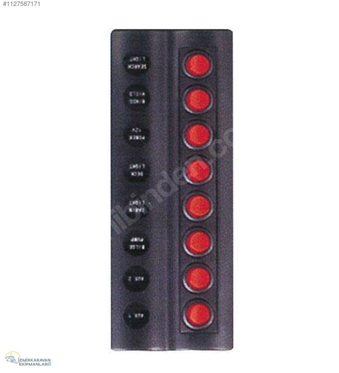 BFY Marin Sigortalı Switch Panel 8 li Kırmızı Butonlu