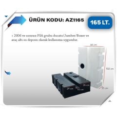 KARAVAN SU DEPOSU 165 Lt Temiz Su Beyaz