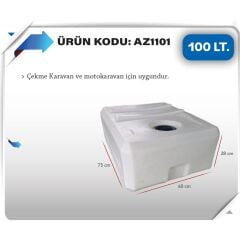 KARAVAN SU DEPOSU 100 Litret Temiz Su Beyaz