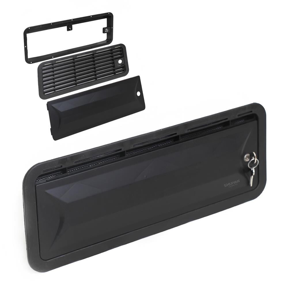 cambrosa kilitli buzdolabı menfezi kış kapaklı  siyah