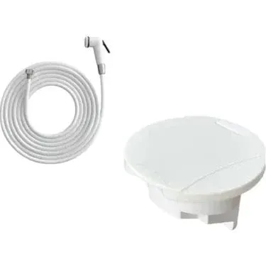 karavan dış duş takımı komple  kapak+ hortum başlık beyaz