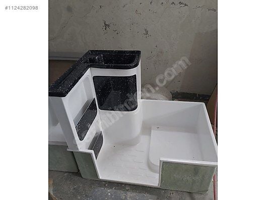 75x110  karavan duş tekne seti SİYAH DESENLİ