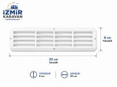 KARAVAN HAVALANDIRMA MENFEZİ 8X30 CM BEYAZ