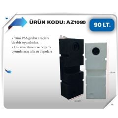 KARAVAN SU DEPOSU 90 LİTRE ATIKSU SİYAH  33 x 106 yükseklik 24