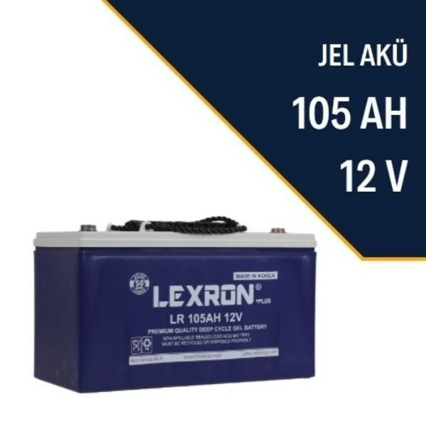 LEXRON 12v 105 Amper Derin Döngü Karbon Jel Akü