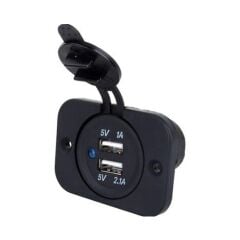 sealux USB Söket 12v/24v İkili USB Girişi Marin Tip