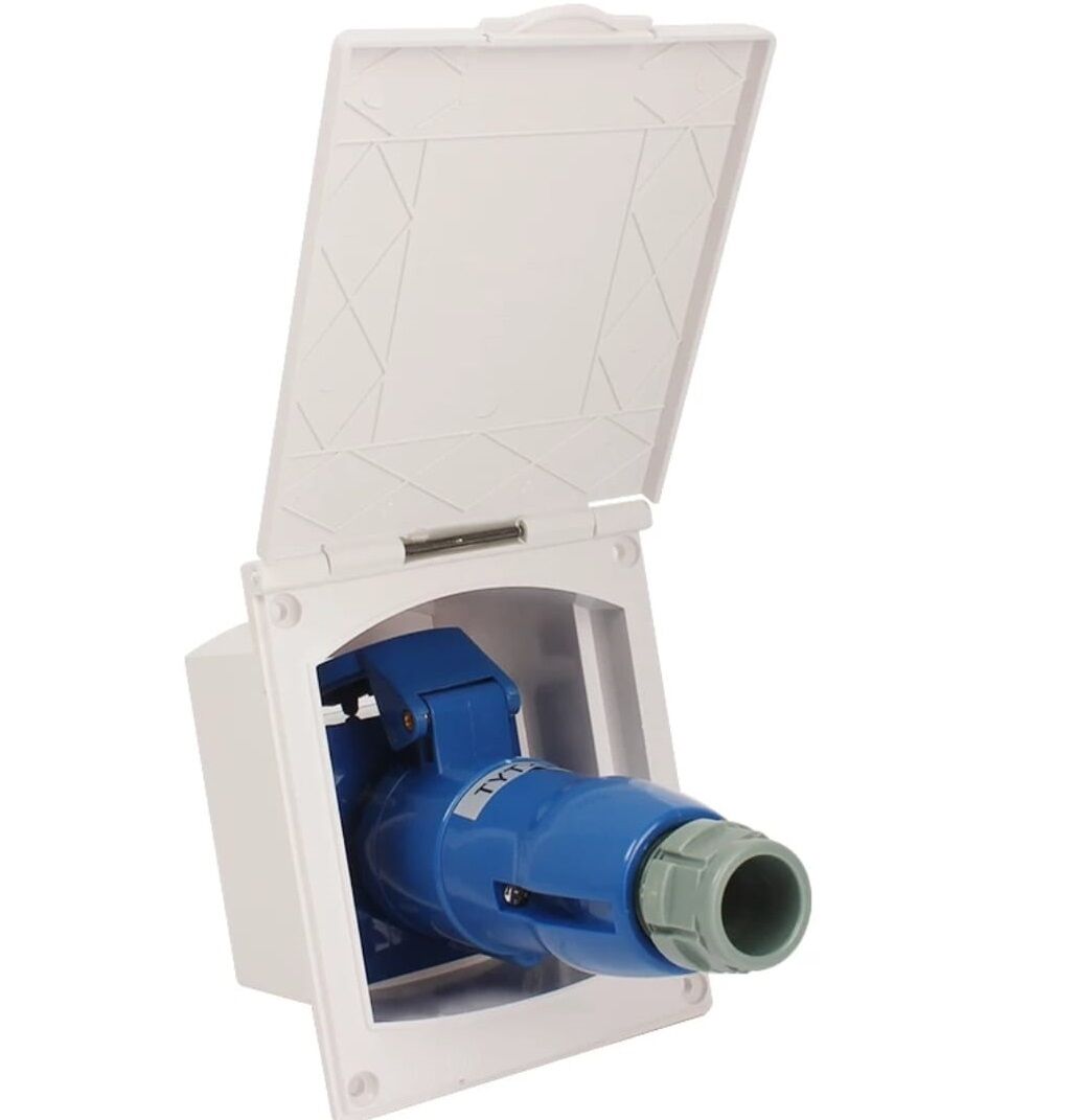 Karavan Dış Elektrik Girişi Seti Beyaz 220v Su Geçirmez beyaz