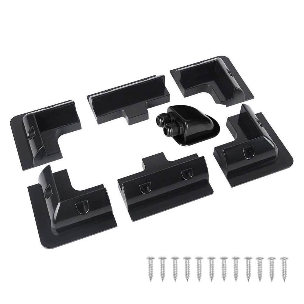 güneş panel montaj braket takımı 7 parça siyah set