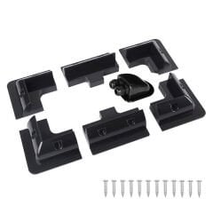 güneş panel montaj braket takımı 7 parça siyah set