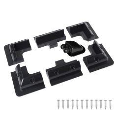 güneş panel montaj braket takımı 7 parça siyah set
