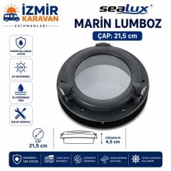 SEALUX TEKNE & YAT LUMBOZ İÇTEN MONTAJ SİYAH Ø21,5cm