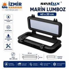 SEALUX TEKNE & YAT LUMBOZ İÇTEN MONTAJ SİYAH 40x20 cm