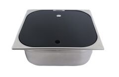 OXO Cam Kapaklı Dikdörtgen Evye – FSM 3426 musluk hariç