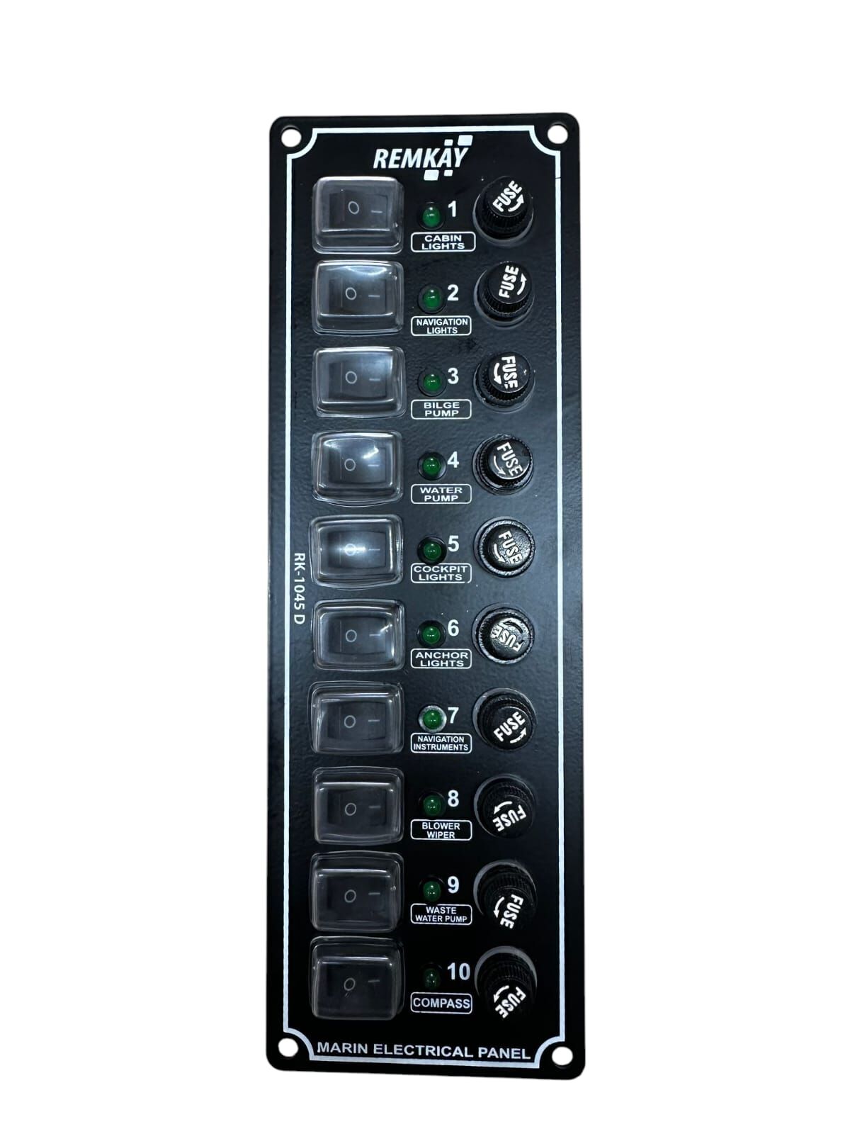 REMKAY SWİTCH PANEL İZOLELİ 10 LU YATAY 12-24V