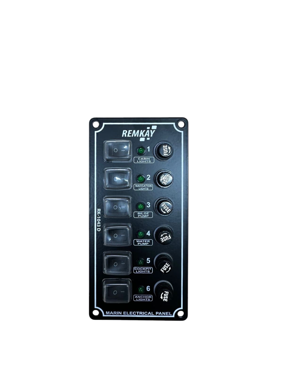 REMKAY SWİTCH PANEL İZOLELİ 6 LI DİKEY 12/24v