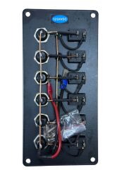 REMKAY SWİTCH PANEL İZOLELİ 6 LI DİKEY 12/24v