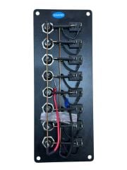 REMKAY SWİTCH PANEL İZOLELİ 8 LI DİKEY 12/24v