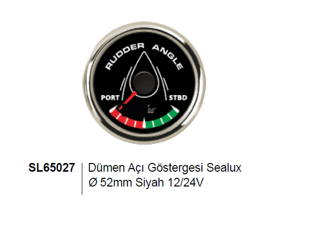 DÜMEN AÇI GÖSTERGESİ sealux 12/24v Ø52mm SİYAH