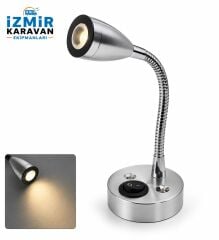 Led kitap  Okuma Lambası Günışığı 12/24v  - KROM UZUN
