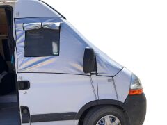 renault master  ön cam güneşlik izelasyonlu açılır camlı