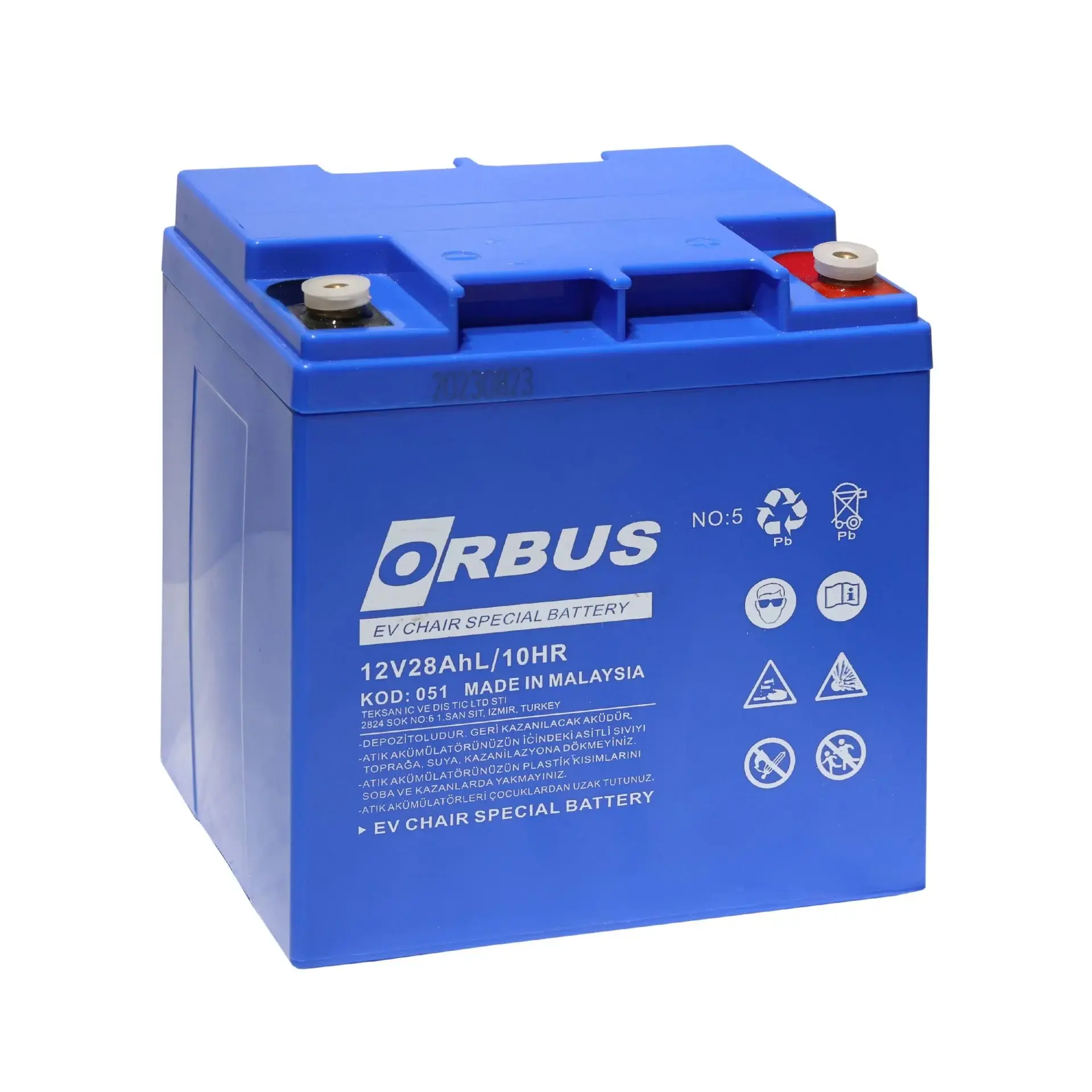 Orbus Engelli Araç Aküsü dikey 28 Ah (28 amper) 12 Volt