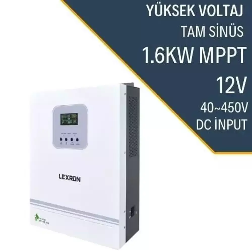 Lexron 12 V 1.6 KW Mppt 40-450 V DC Input Yüksek Voltaj Tam Sinüs Akıllı İnverter