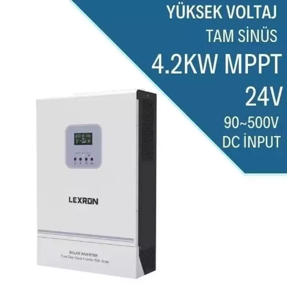 Lexron 24 V 4.2 KW Mppt 90-500V DC Input Yüksek Voltaj Tam Sinüs Akıllı İnverter