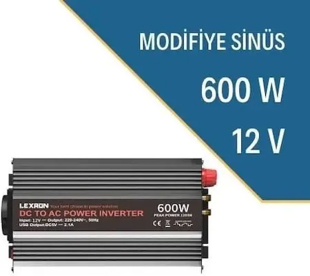 LEXRON 600W-12V MODİFİYE SİNÜS İNVERTER