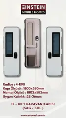 EİNSTEİN EI- UD 1 LEFT 180X58 KARAVAN KAPISI (SOL)