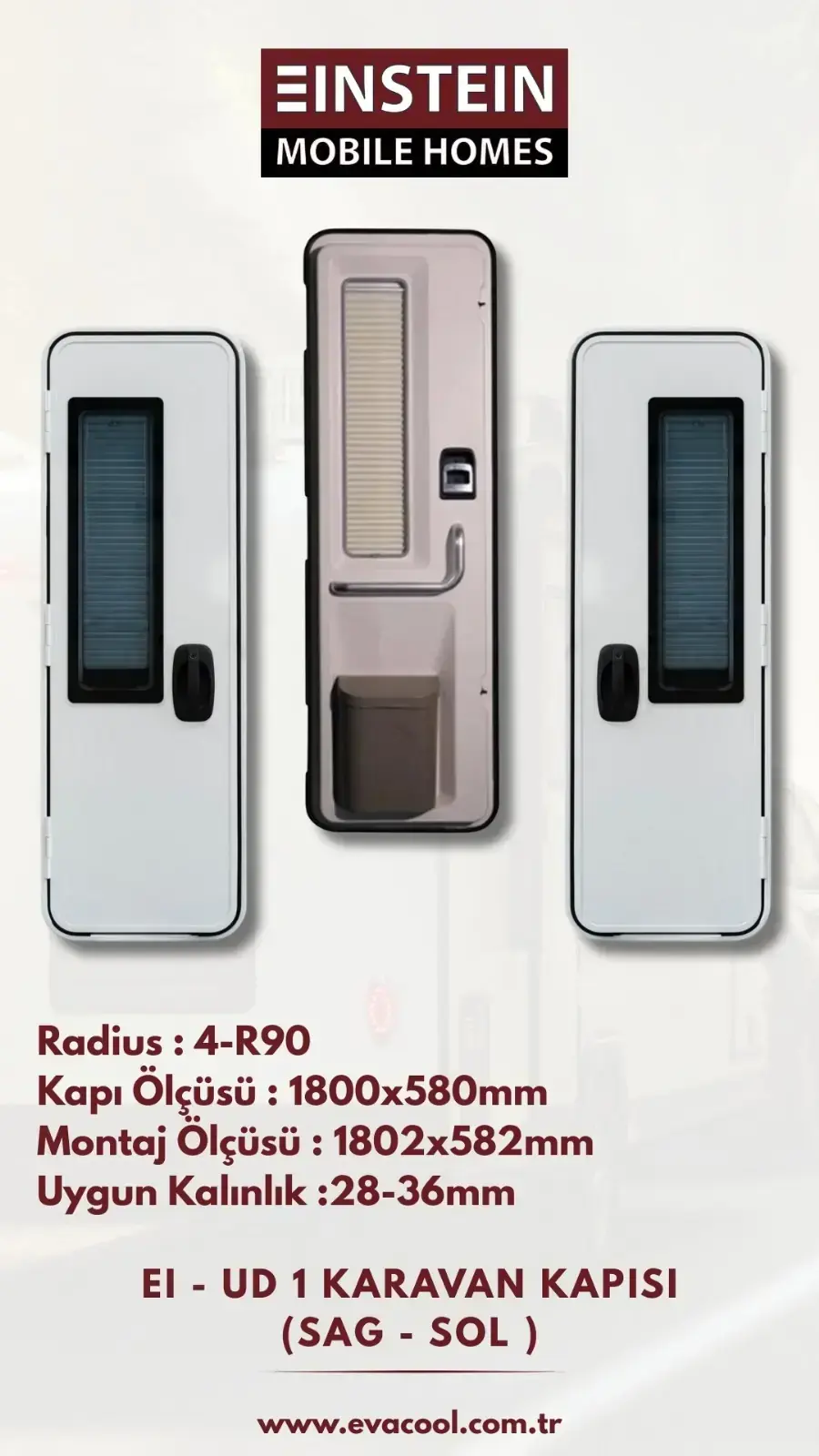 EİNSTEİN EI- UD 1 RİGHT 1800X580 KARAVAN KAPISI (SAĞ)