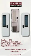 EİNSTEİN EI- UD 1 RİGHT 1800X580 KARAVAN KAPISI (SAĞ)