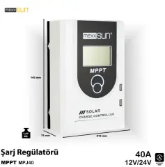 Mexxsun 12/24V 40A Mppt Solar Şarj Regülatörü