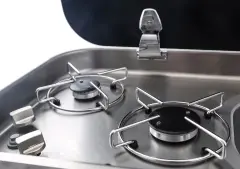 BİO İKİLİ CAM KAPAKLI OCAK OVAL (musluk hariç)