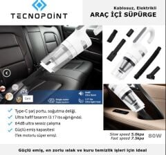 teknopoint  araç içi süpürge 80w
