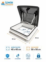 EİNSTEİN 40X40 TAVAN HAVALANDIRMA HEKİ LEDSİZ